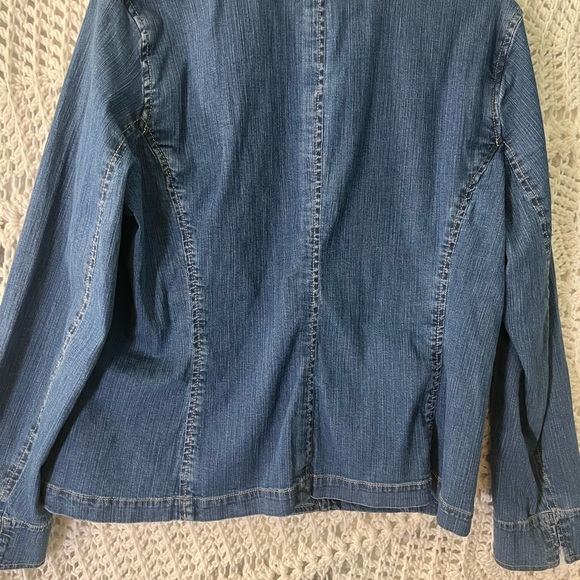 Lizwear large stretchy denim blazer, excellent condition two front pockets - Picture 5 of 6